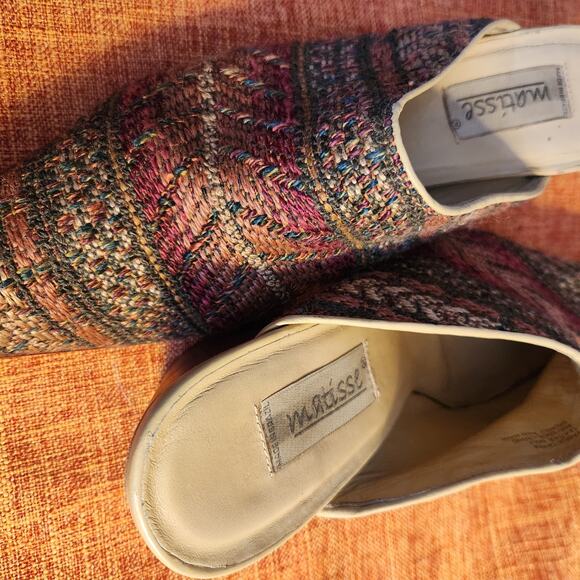 Matisse Multicolor Mules with Brown Heel - Picture 8 of 9